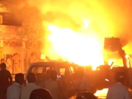 Nagpur witnessed violence over rumors that religious content was burned.
