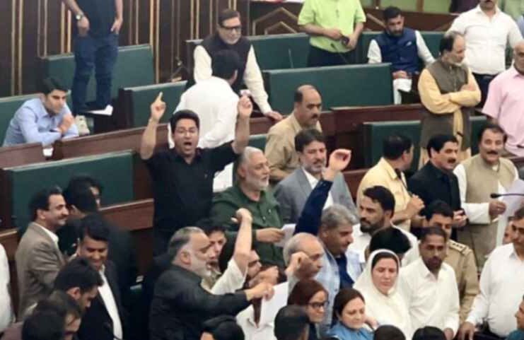 The J&K Assembly erupted into chaos over the Waqf Bill.