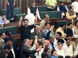 The J&K Assembly erupted into chaos over the Waqf Bill.